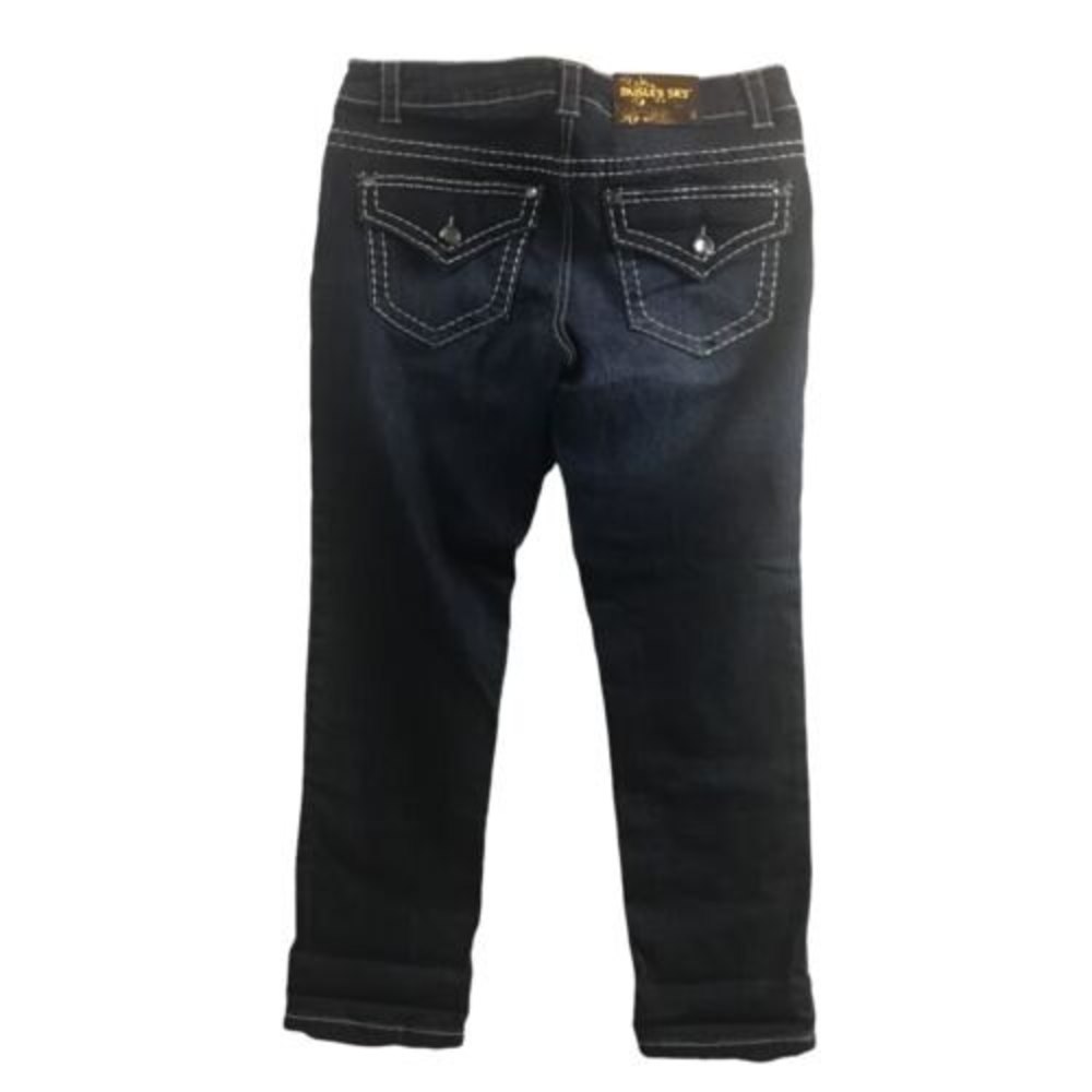 Paisley Sky Women's Capri Denim Jeans Size 8 Low Rise Embellished NWT - Picture 3 of 12